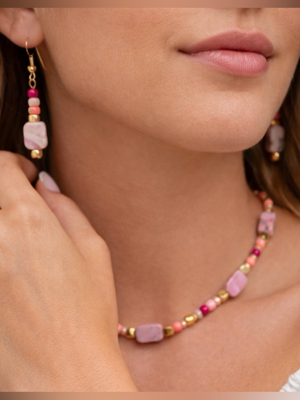 Blush Glow Elegance Jewelry Set